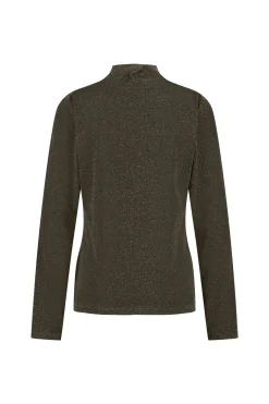 Miki glitter top - new army