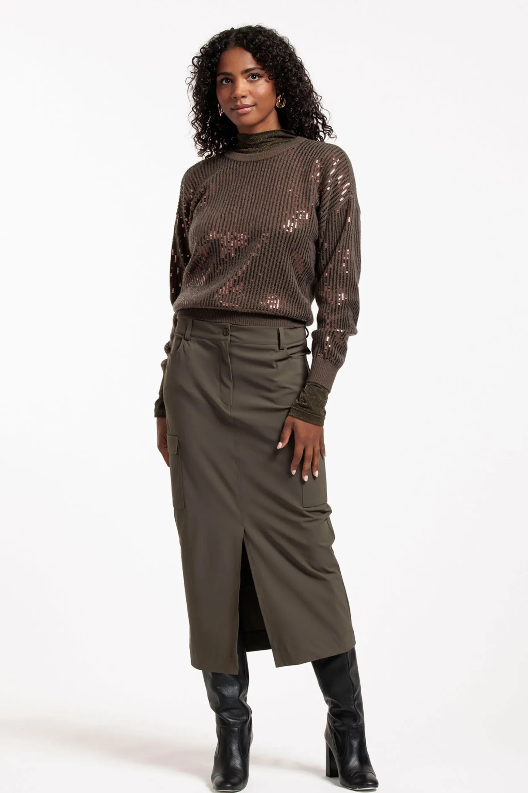 Nadia Cargo skirt - new army