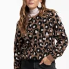 Nino mohair leopard pullover - chocolate/black