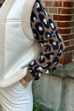 Nino mohair leopard pullover - chocolate/black