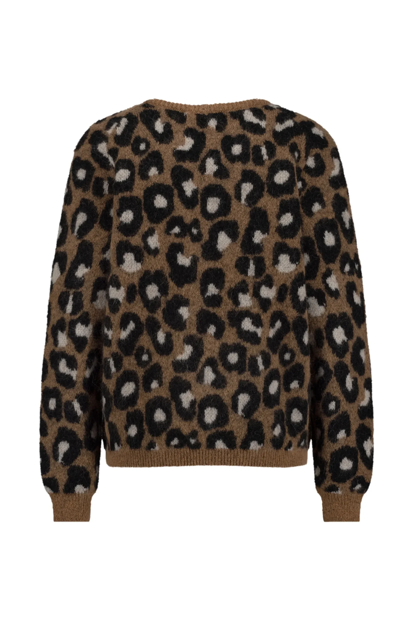 Nino mohair leopard pullover - chocolate/black