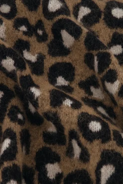 Nino mohair leopard pullover - chocolate/black