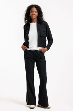 Noa flair tape trousers - black