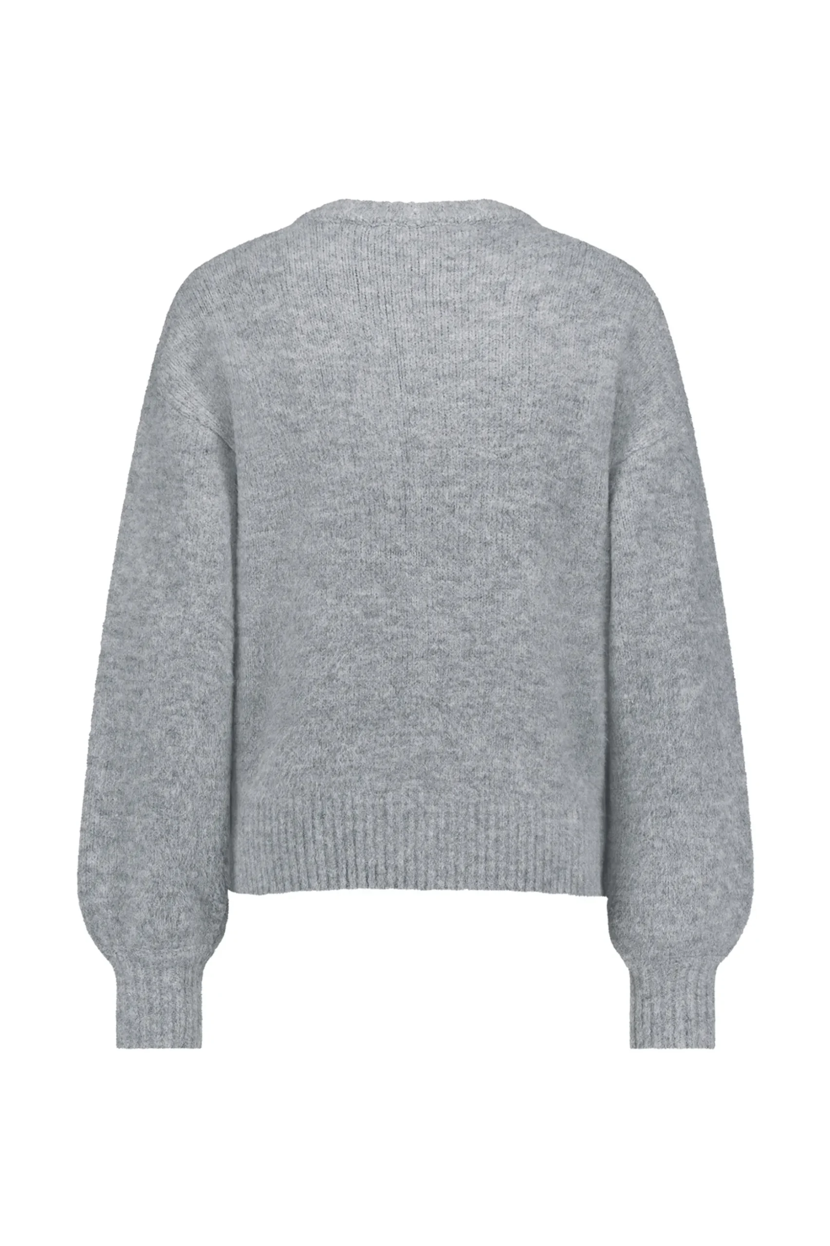 Nour flower pullover - grey melange