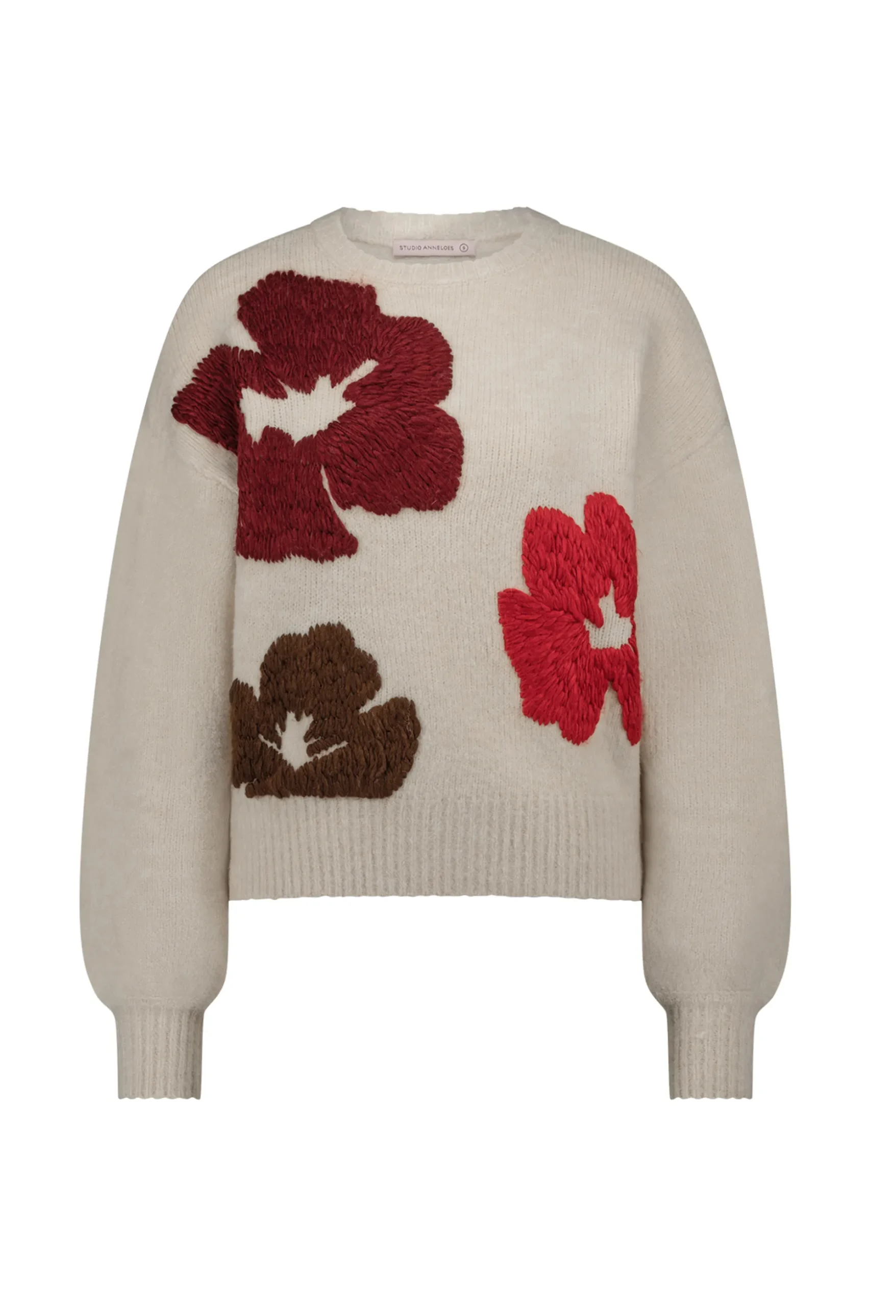 Nour flower pullover - kit/merlot