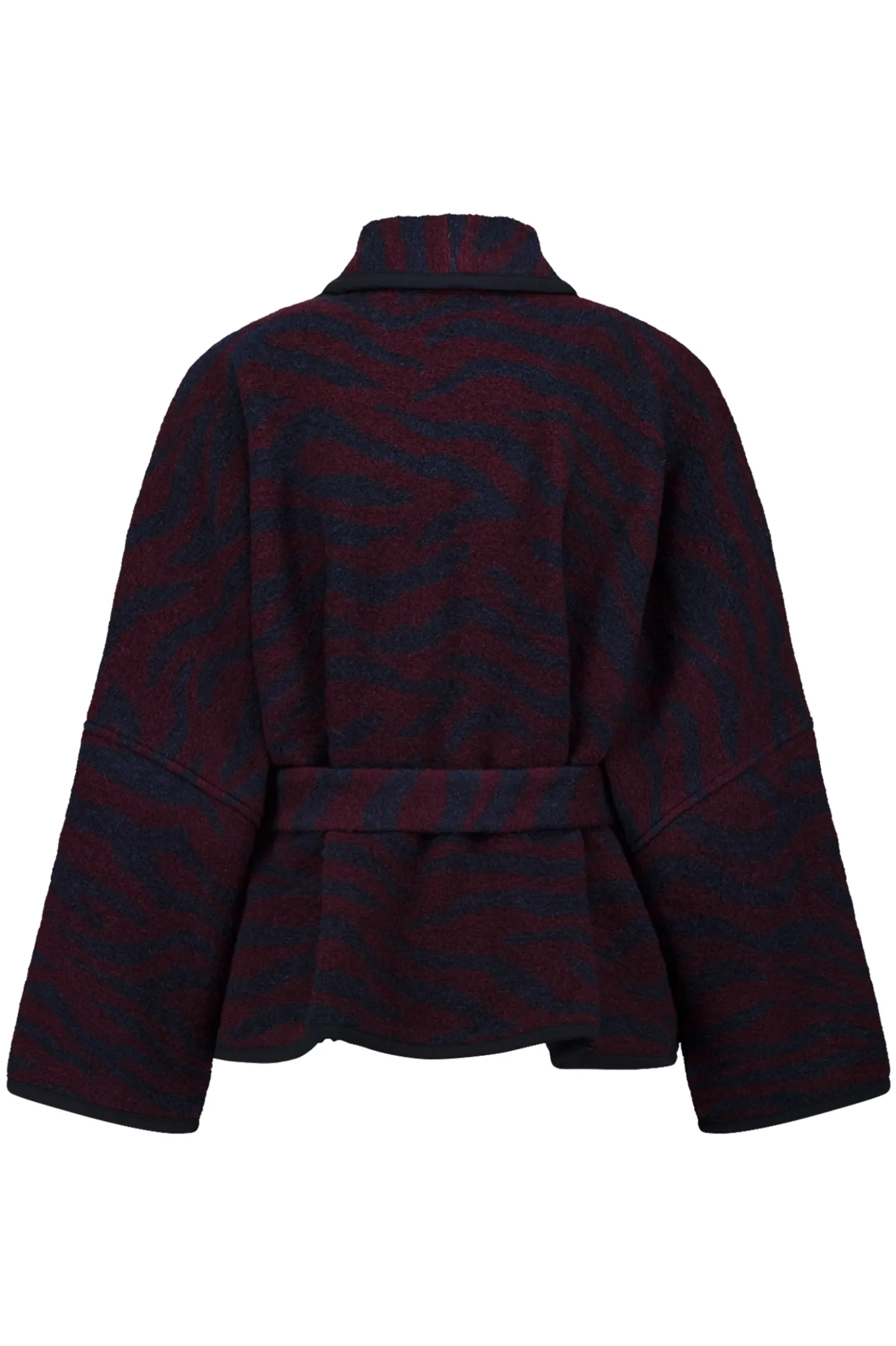 Oralee wool zebra jacket - dark blue/blackberry