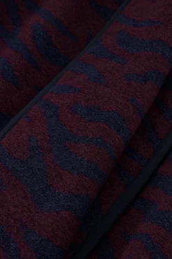Oralee wool zebra jacket - dark blue/blackberry