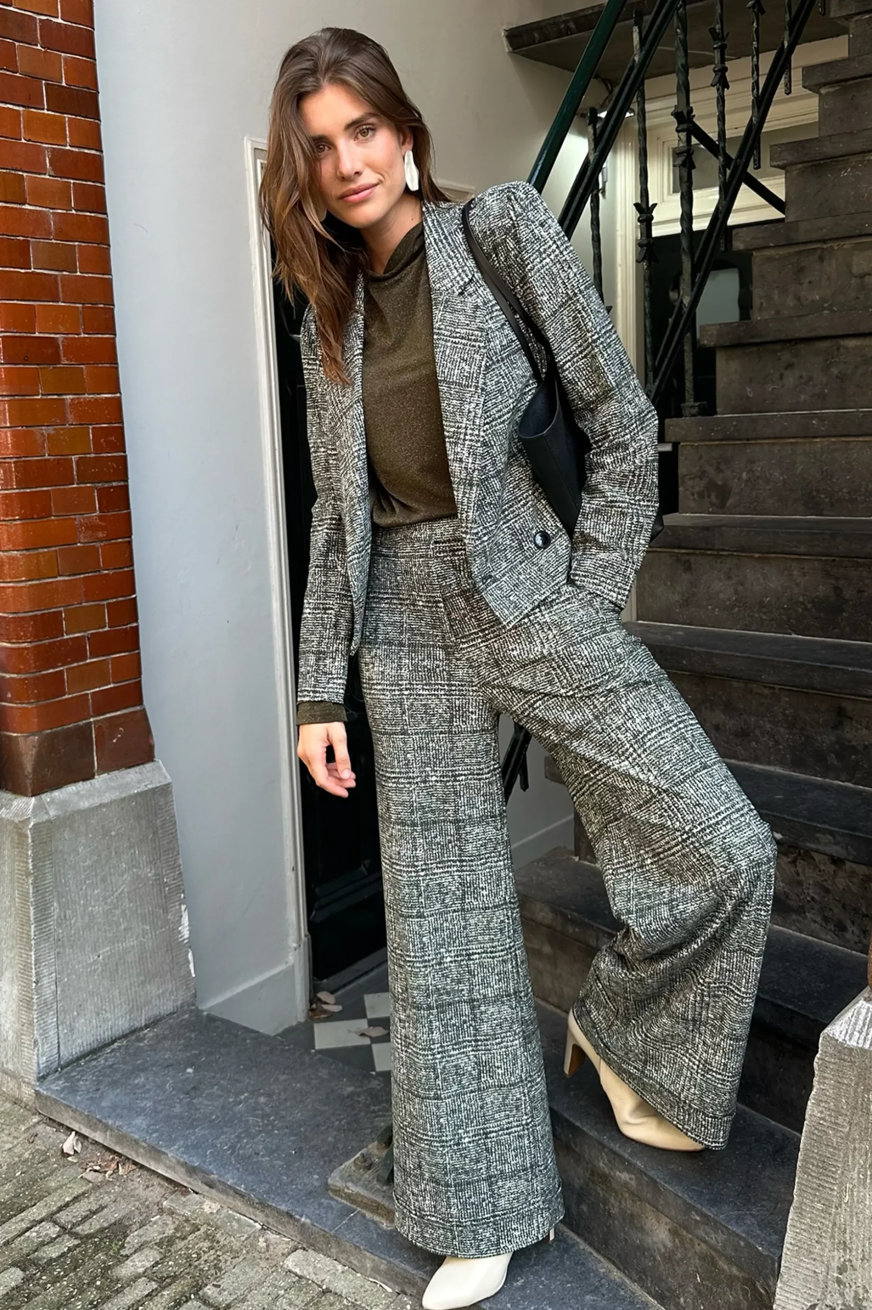 Ozzie Check trousers - black/kit