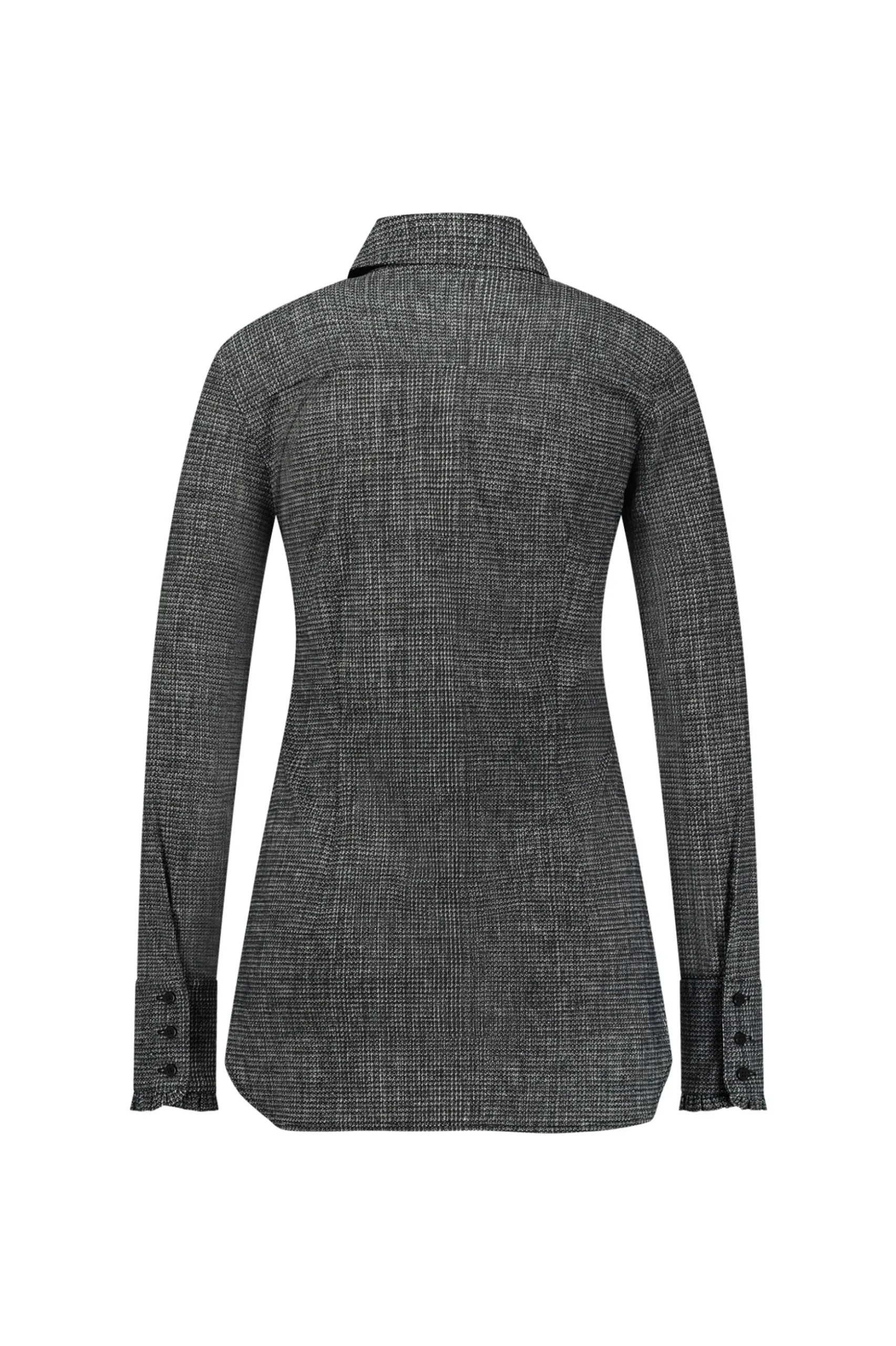 Polly tweed blouse - black/off white