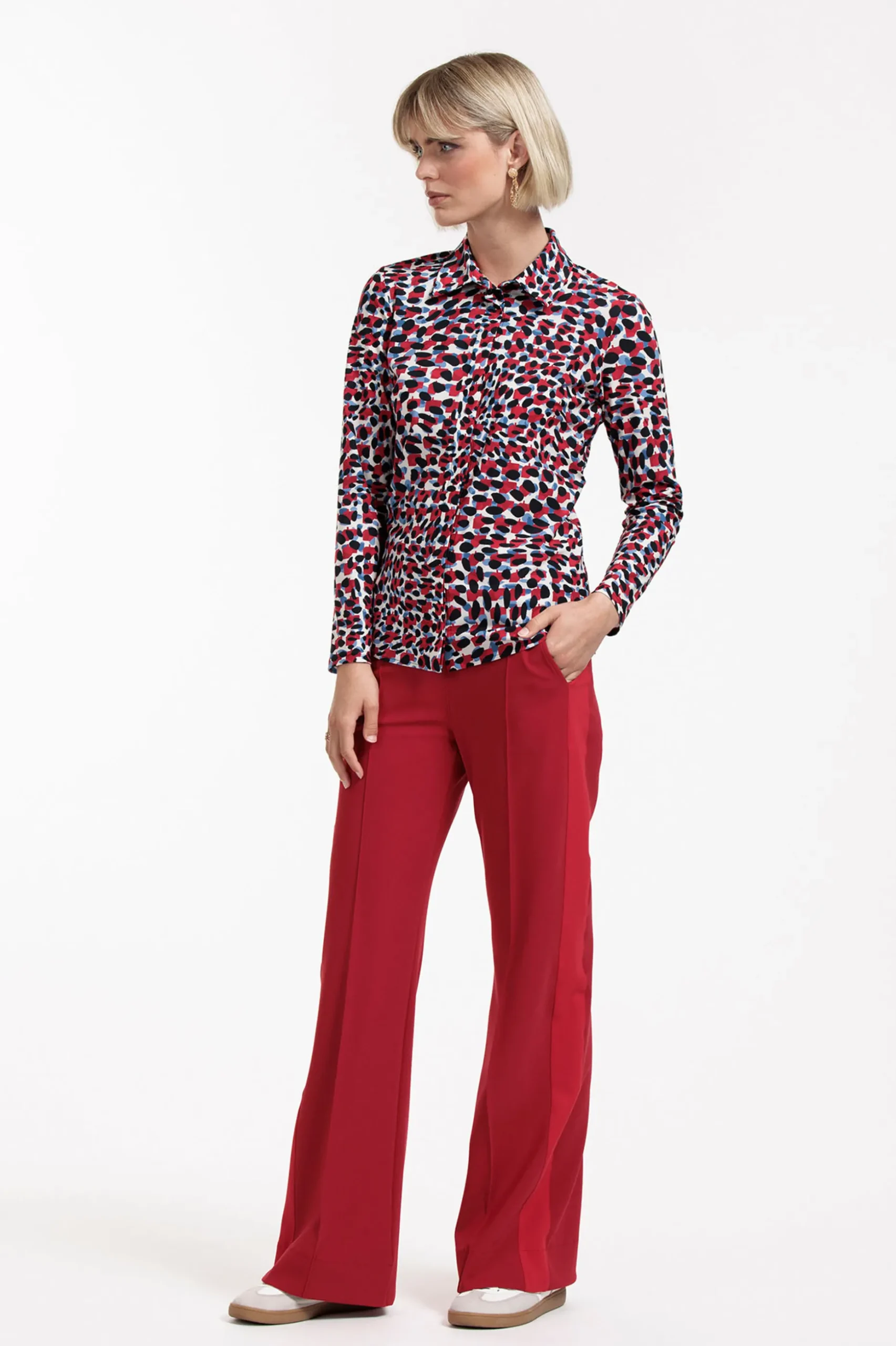 Poppy animal blind shirt - Kit/red