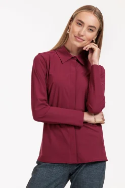 Poppy blind shirt - merlot