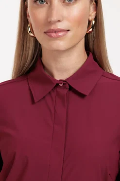 Poppy blind shirt - merlot