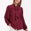 Poppy bow blouse - merlot