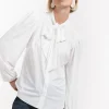 Poppy bow blouse - off white