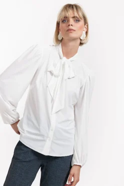 Poppy bow blouse - off white