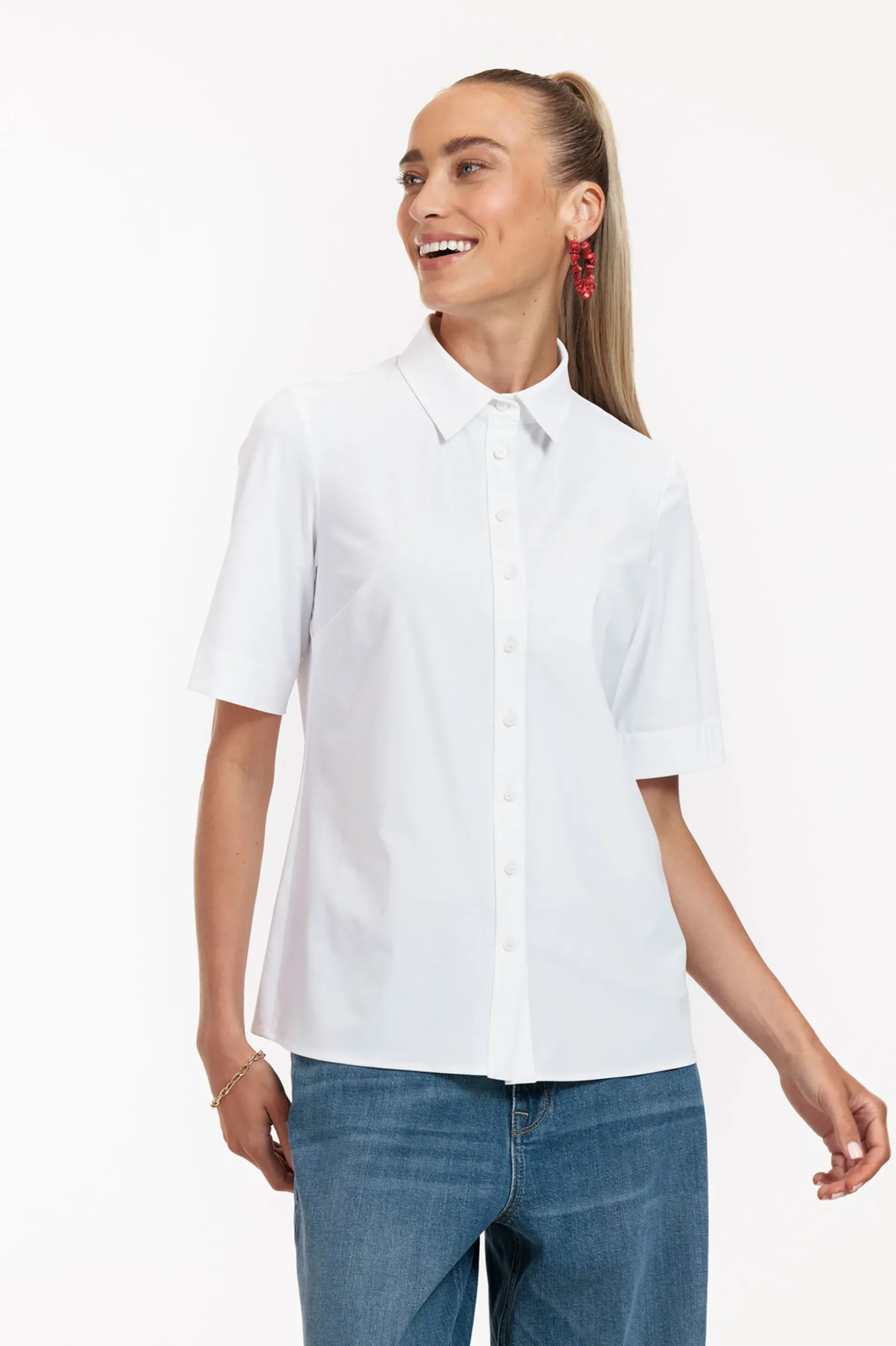 Poppy SSL shirt - white