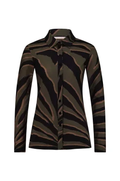 Poppy zebra shirt - black/new army