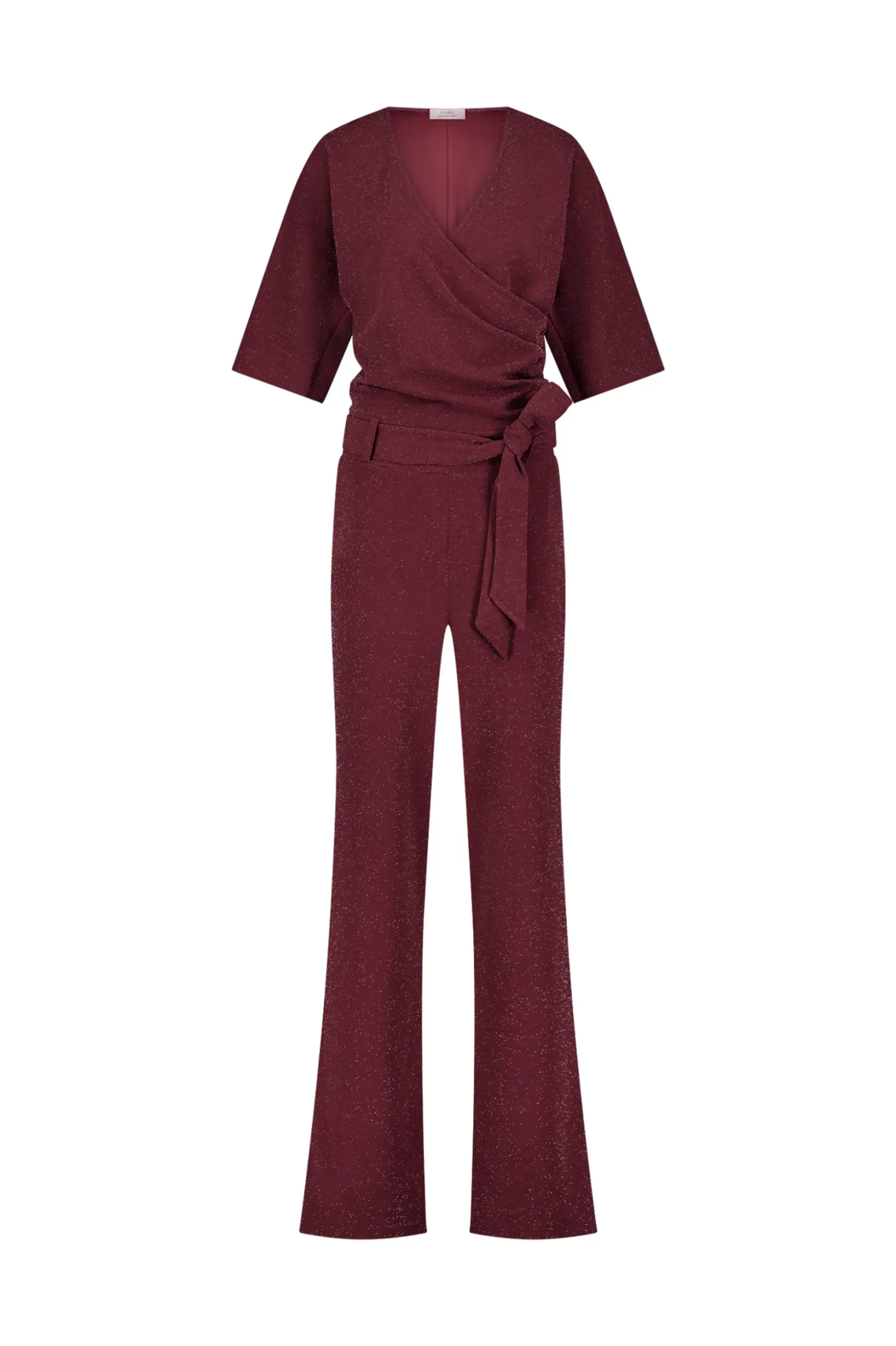 Primrose sparkle jumpsuit - merlot