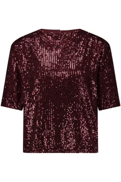 Princess sequins top - merlot
