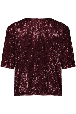 Princess sequins top - merlot