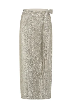 Queen sequins skirt - gold