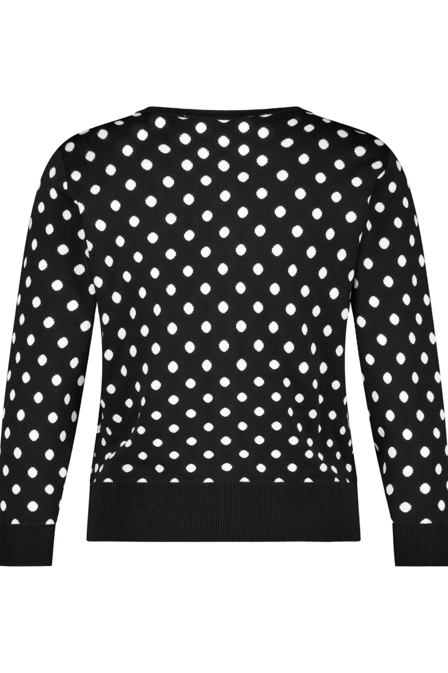 Renate dot cardigan - black/off white