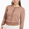 Renate dot cardigan - chocolate/Kit