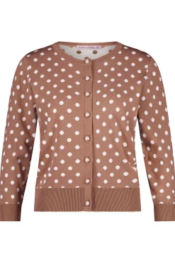 Renate dot cardigan - chocolate/Kit