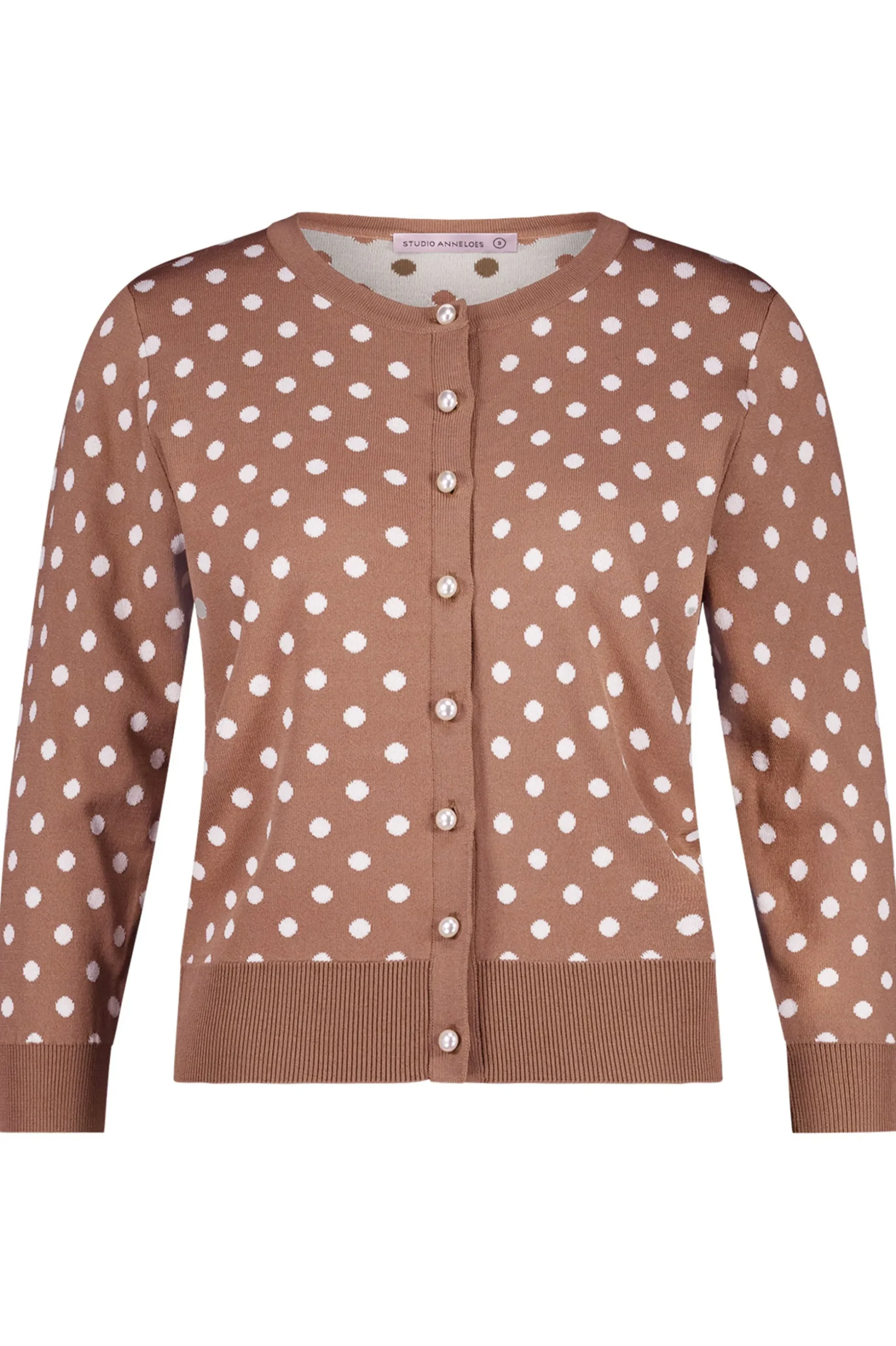 Renate dot cardigan - chocolate/Kit