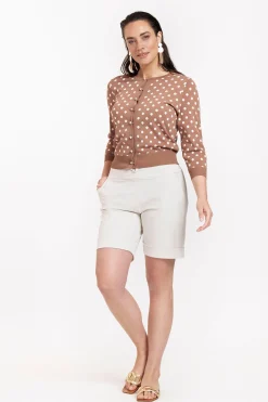 Renate dot cardigan - chocolate/Kit