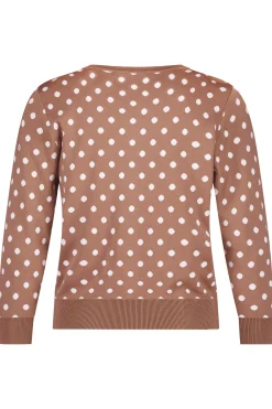 Renate dot cardigan - chocolate/Kit