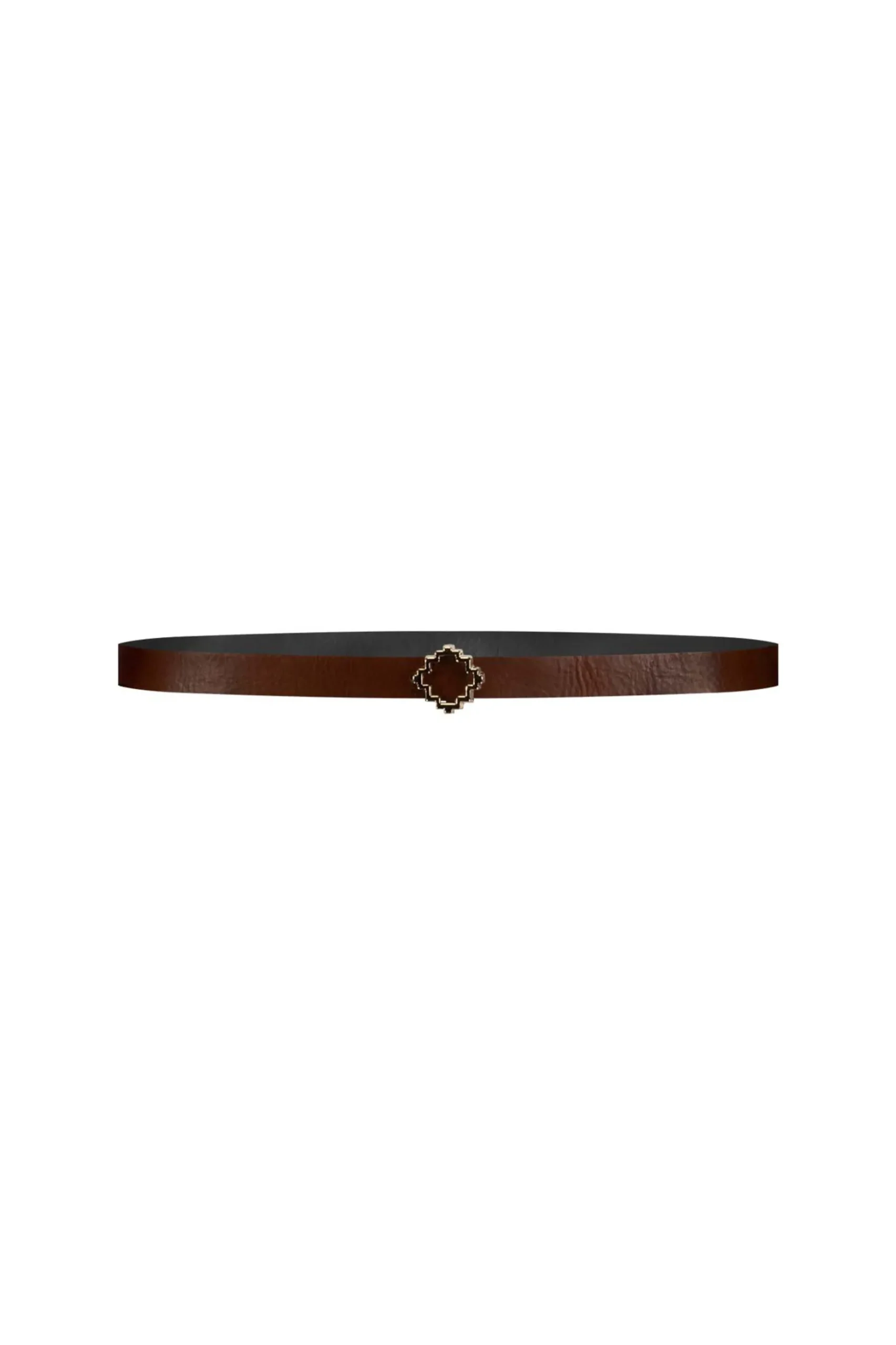 Reversible ornament belt - Cognac/black
