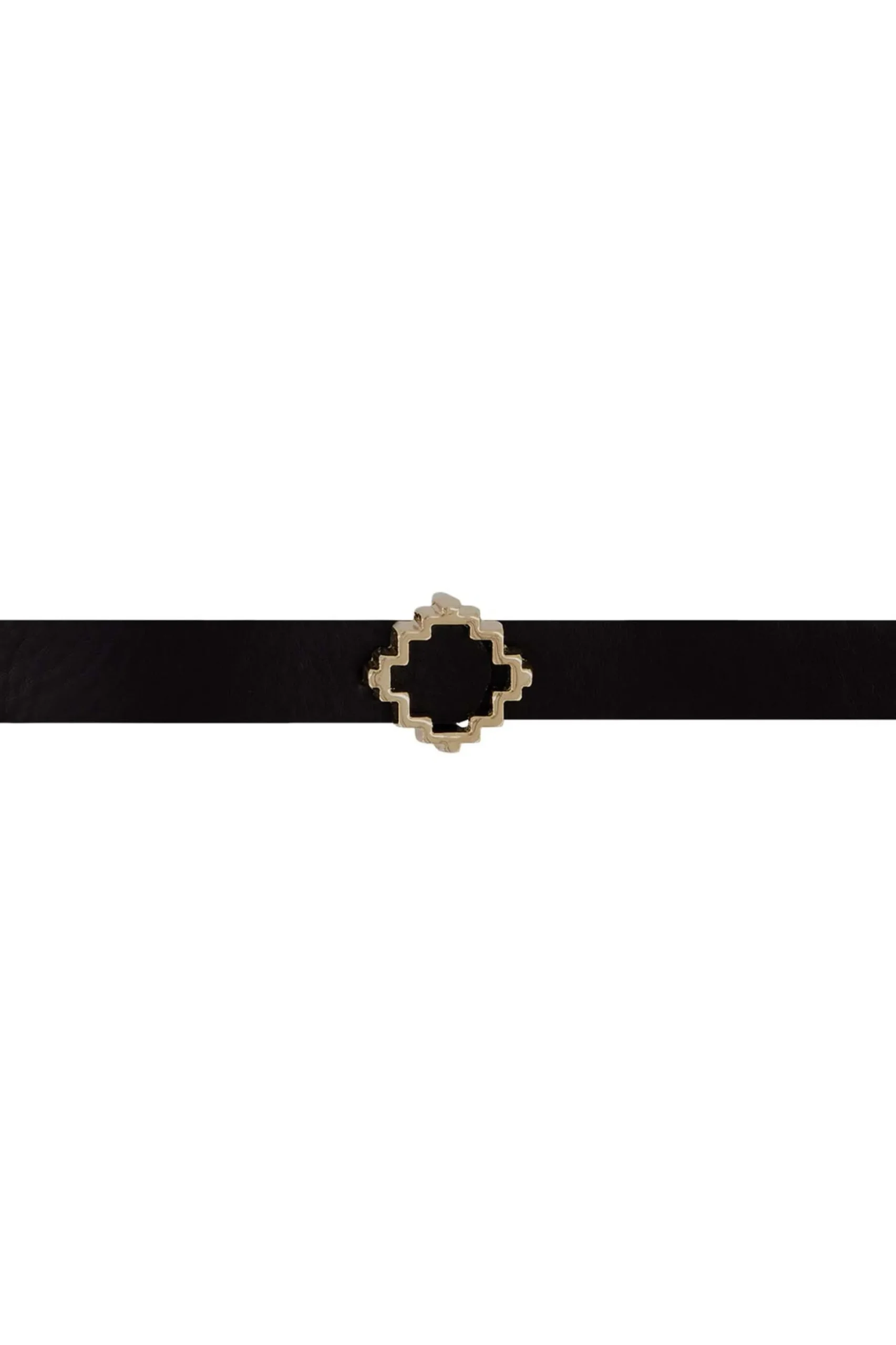 Reversible ornament belt - Cognac/black
