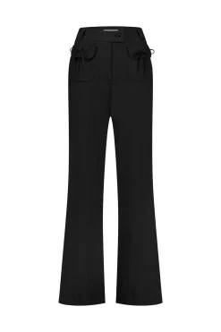 Romi bow trousers - black