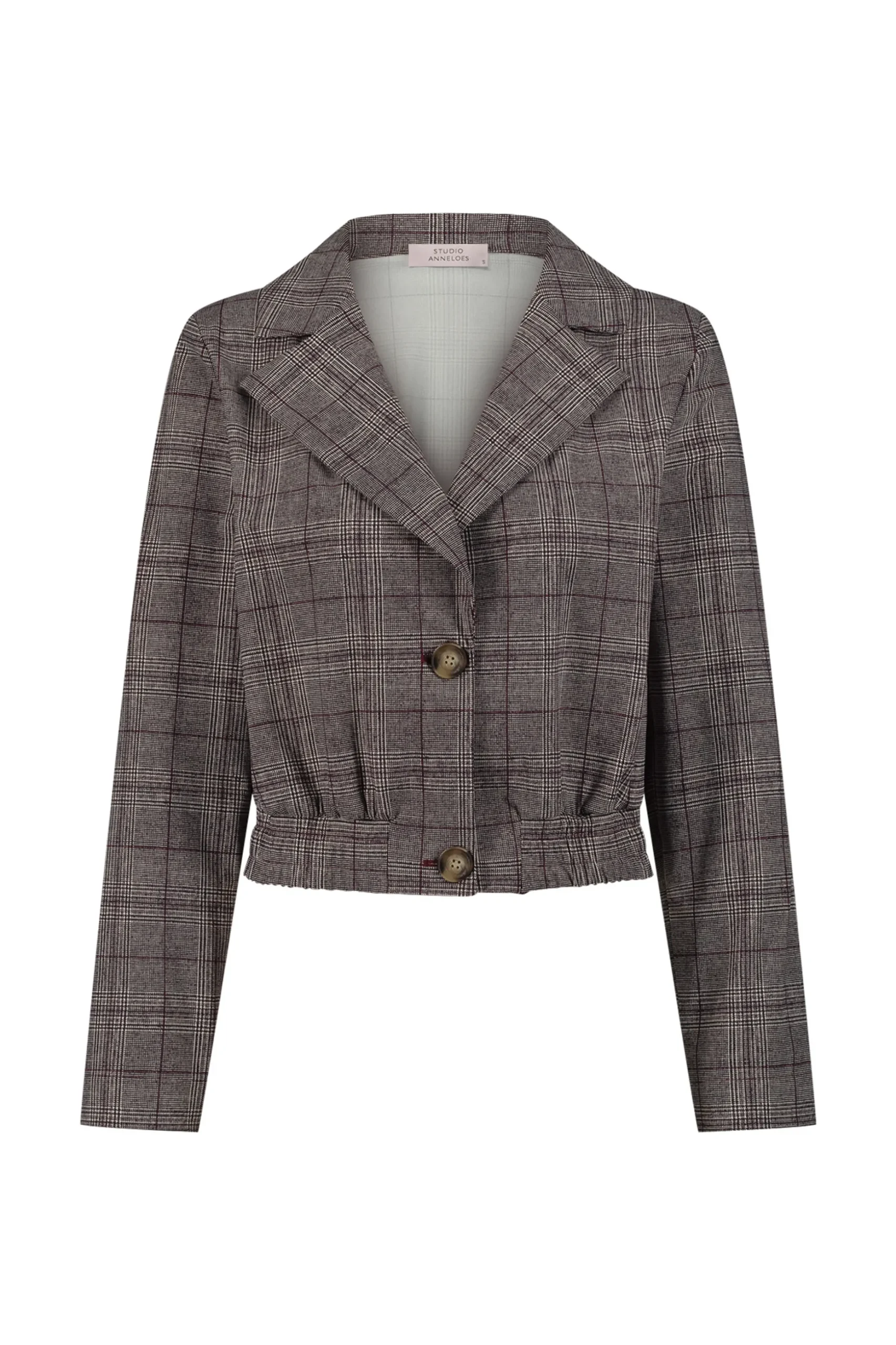 Ruby check jacket - merlot/kit
