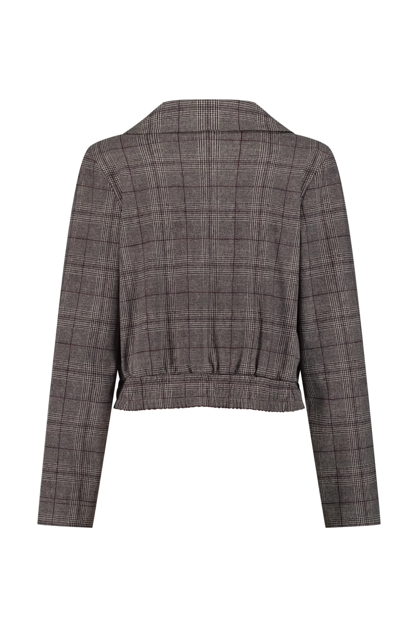 Ruby check jacket - merlot/kit