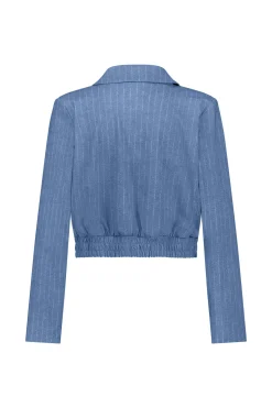 Ruby pinstripe blazer - denim blue