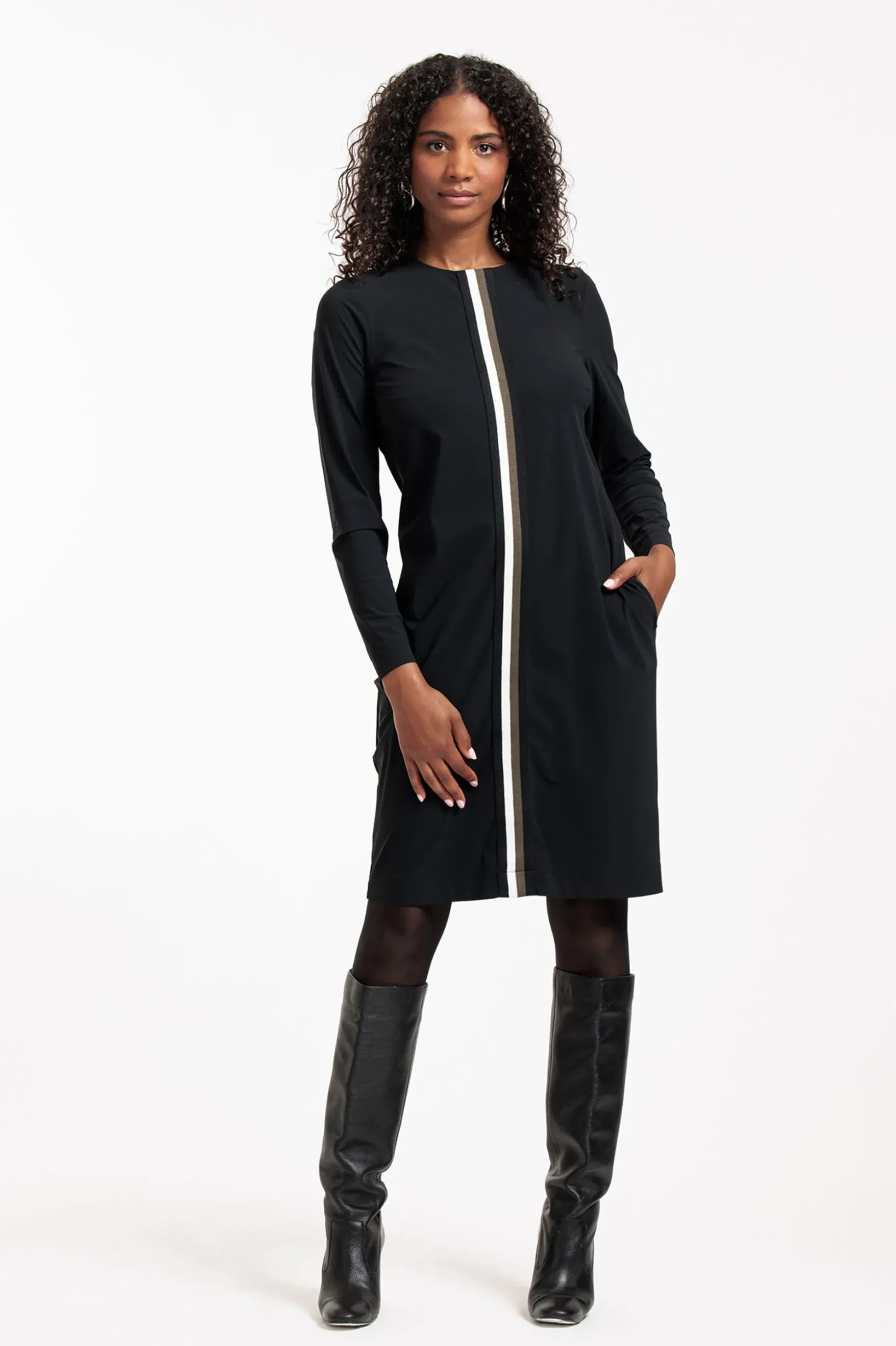 Ruby tape dress - black