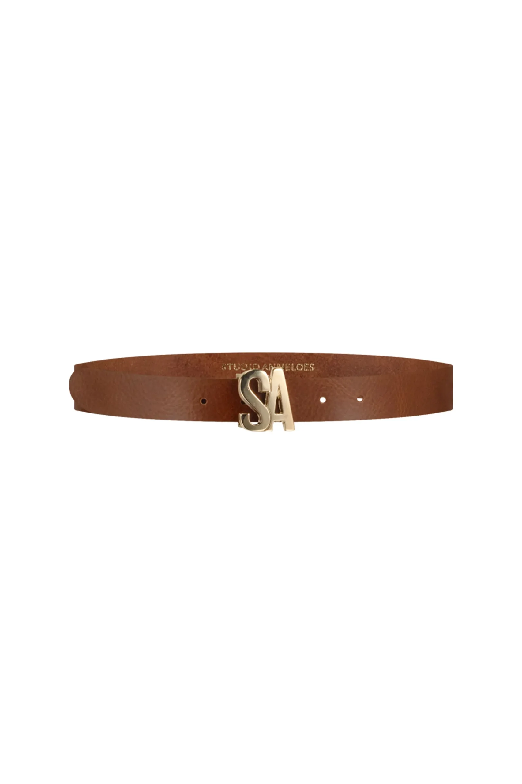 SA buckle belt - cognac