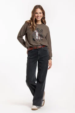 SA buckle belt - cognac