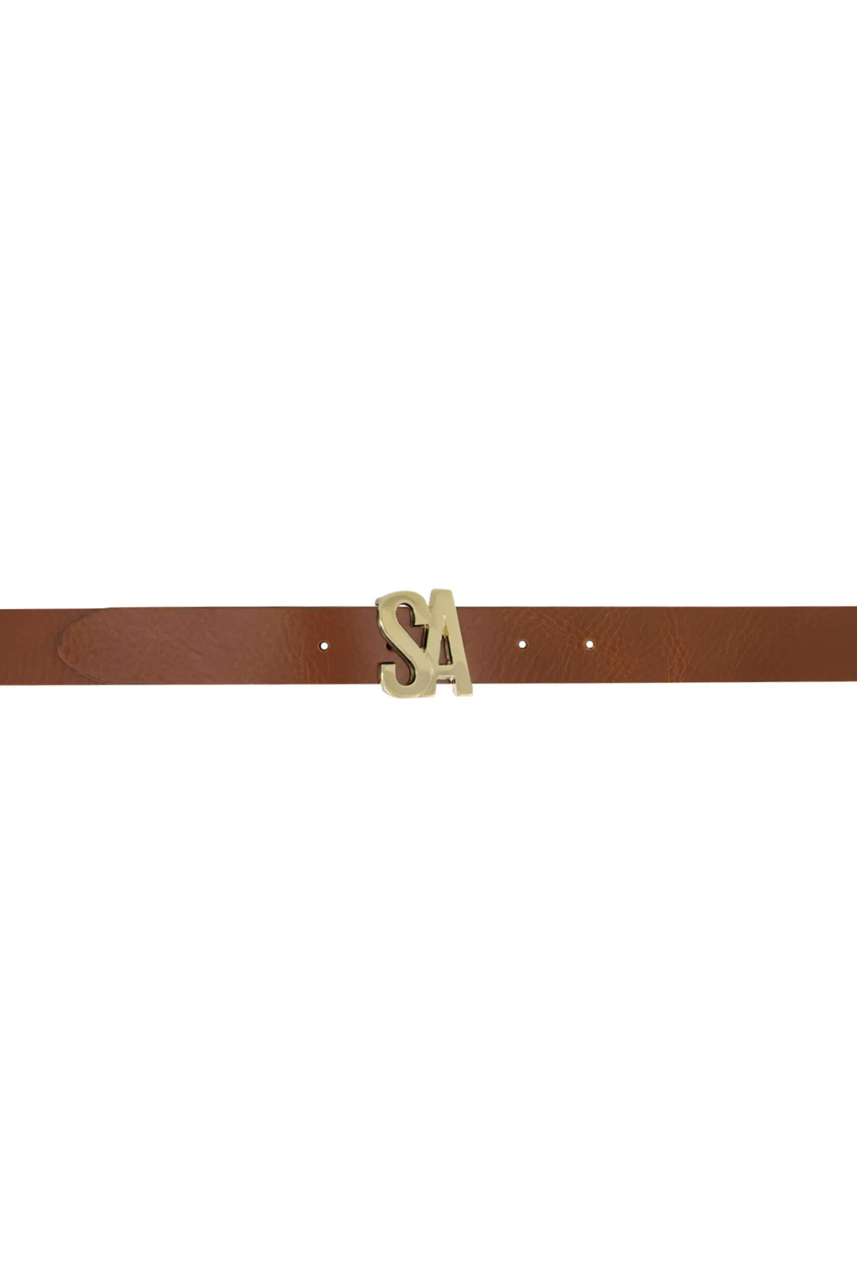 SA buckle belt - cognac