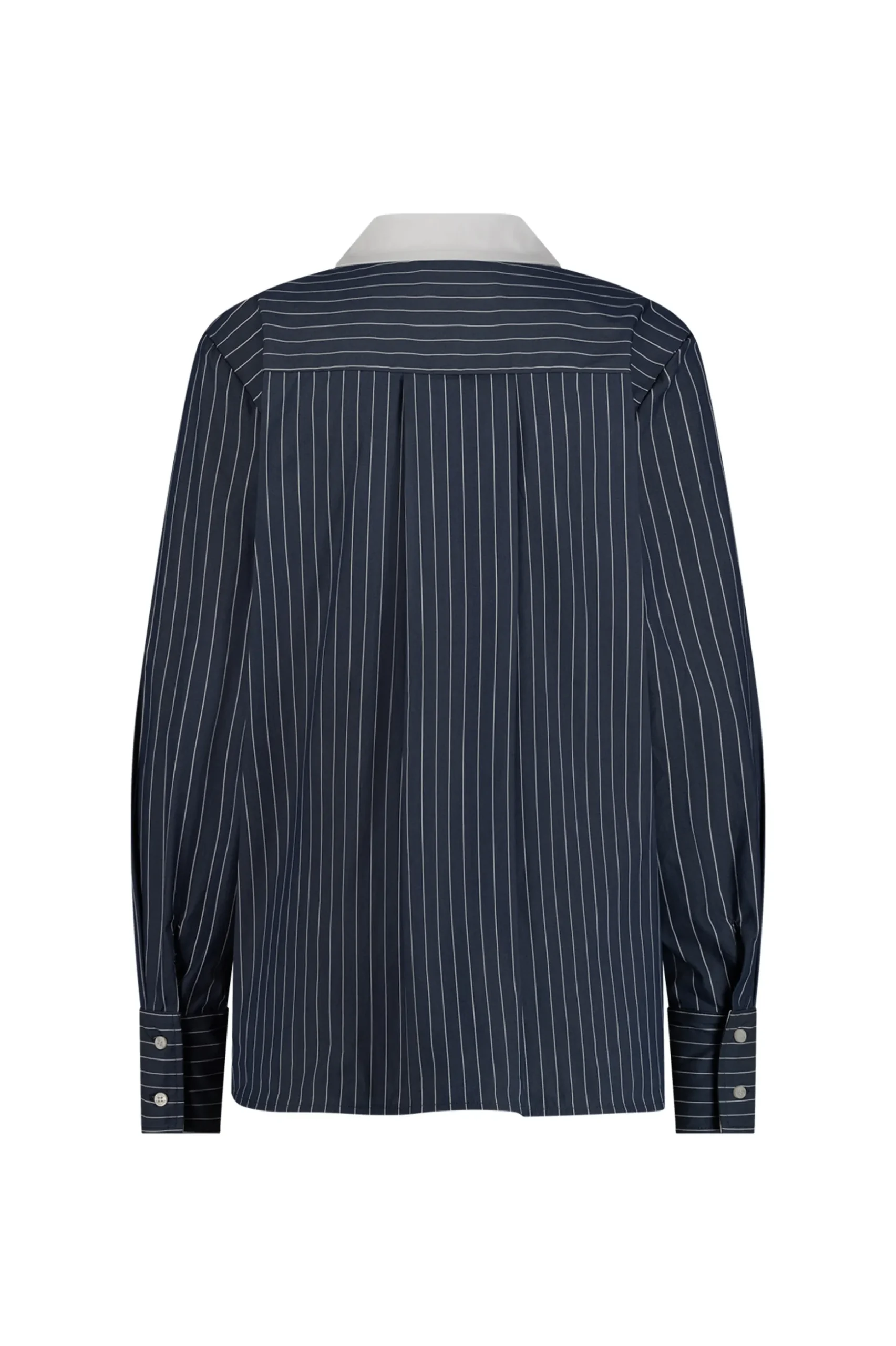 Sammie poplin stripe blouse - dark blue/off white