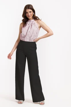 Sara fringe embroidery top - lila