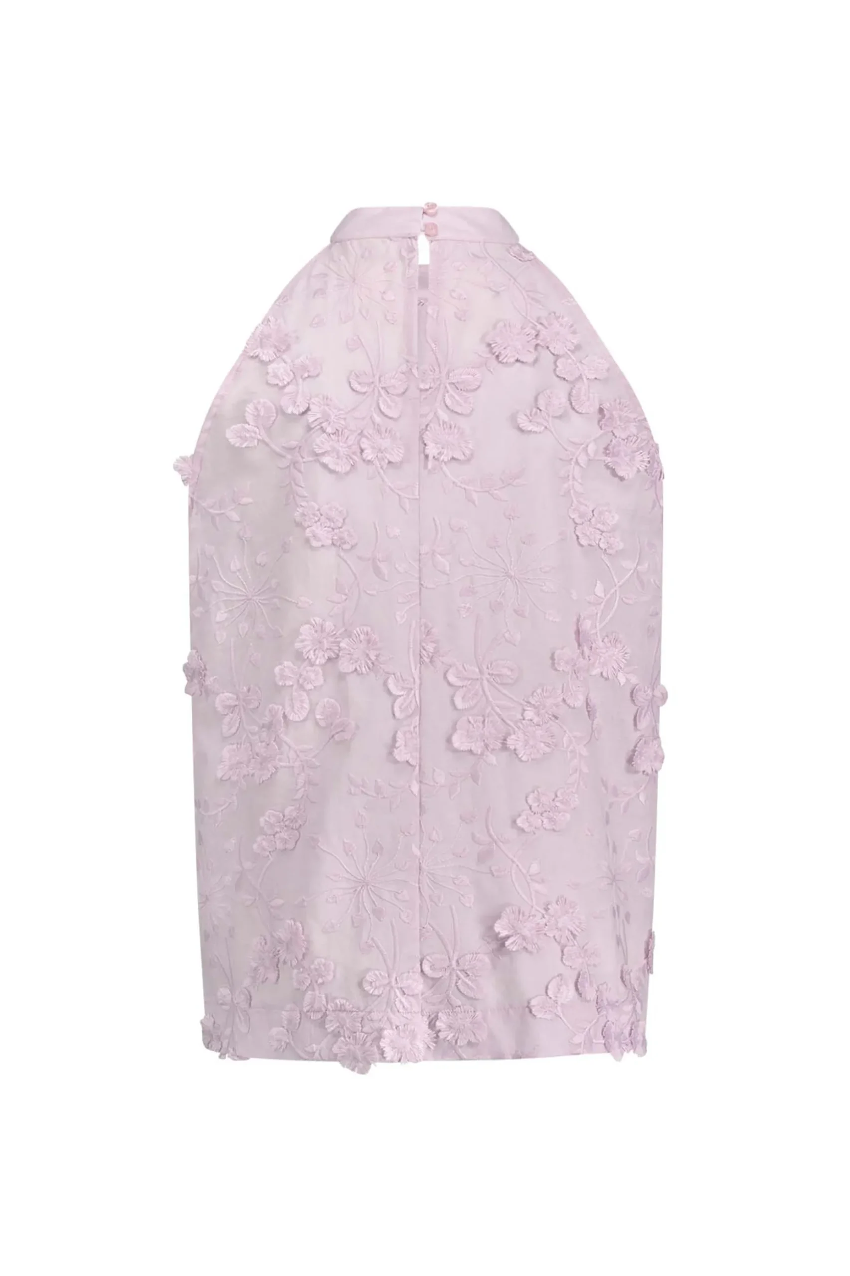 Sara fringe embroidery top - lila