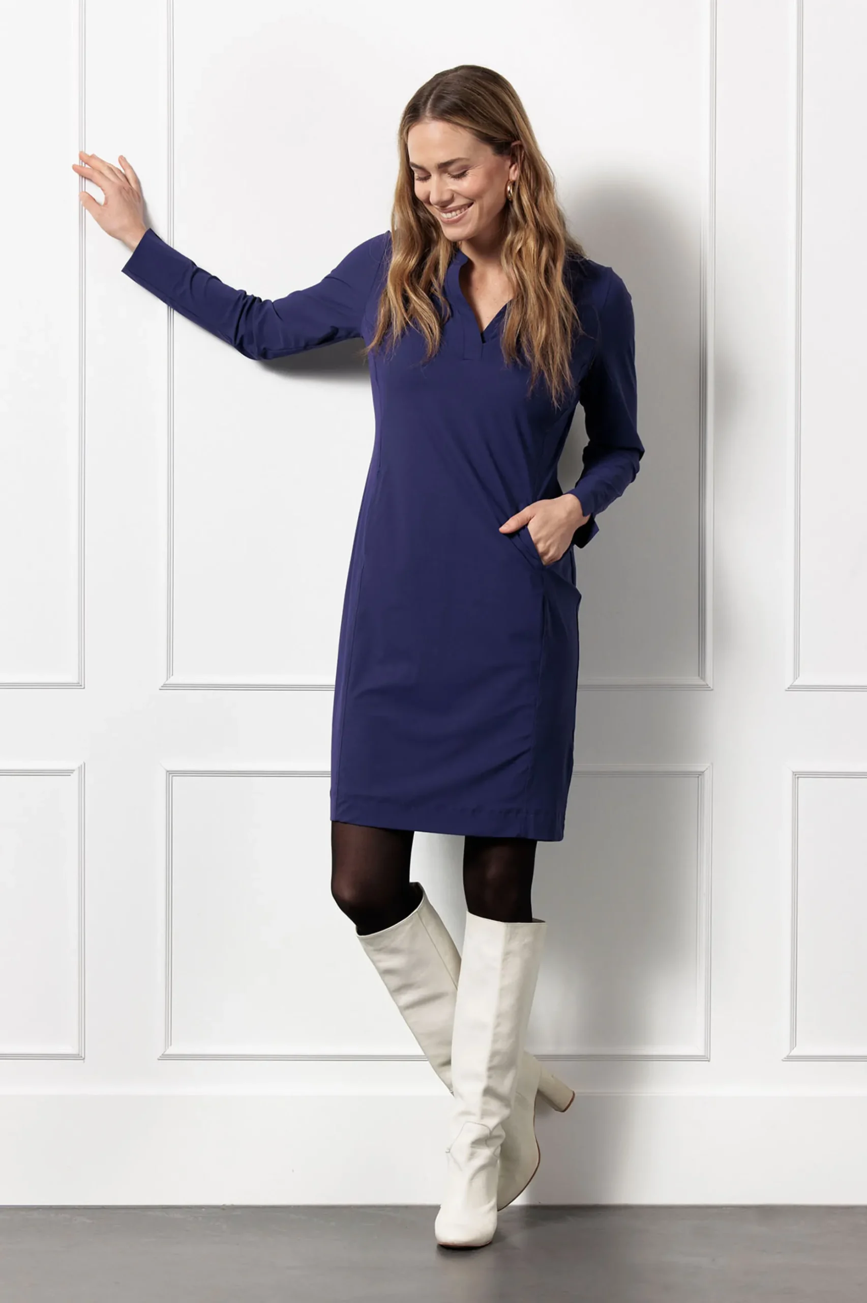 Simplicity long sleeve dress - deep purple