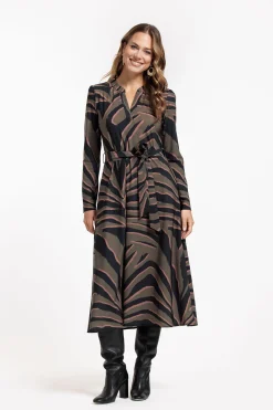 Sira zebra dress - black/new army