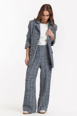 Sofie tweed blazer - dblue/kit