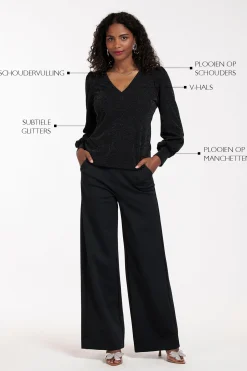 Sophie sparkle top - black