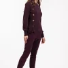 Stairdown trousers - blackberry