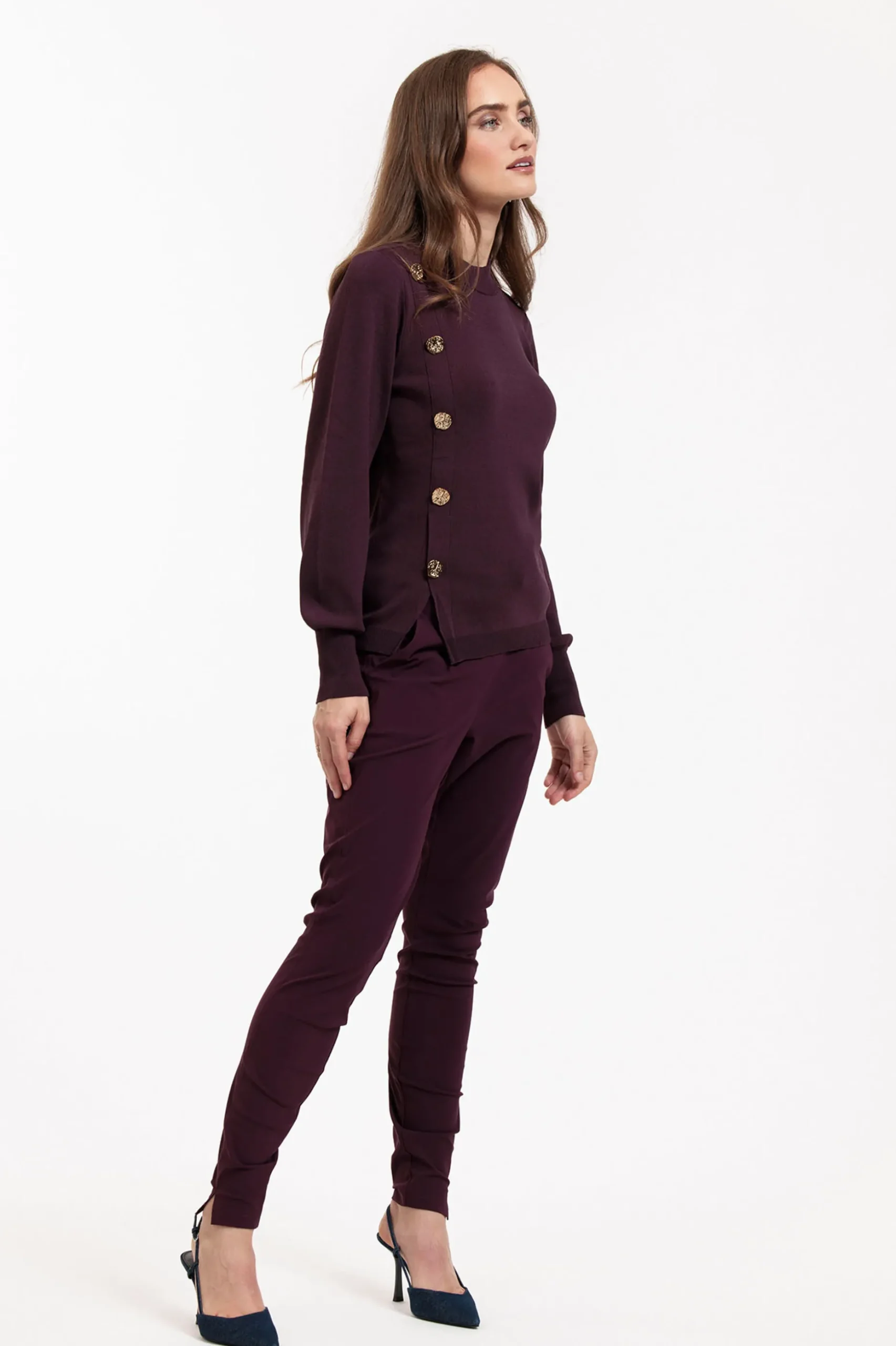 Stairdown trousers - blackberry
